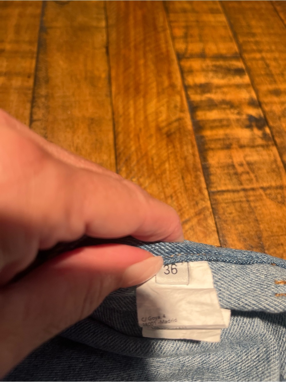 Loewe Blue Denim skirt with Brown Leather Logo Patch - Picture 10 of 11